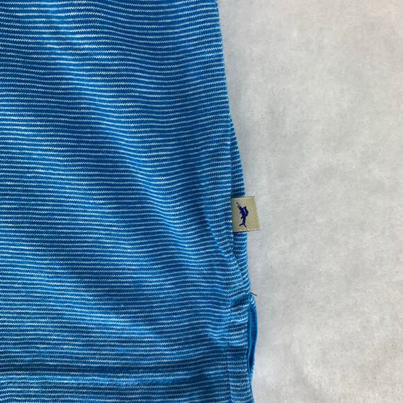 Tommy Bahama Blue White Stripe Short Sleeve T-Shirt Size M - Picture 12 of 16